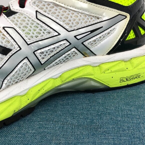 Asics Mens Neon Green & White Gel Kayano 21 Lightning/Flash Yellow Sneakers 11.5 - Picture 10 of 16